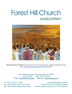 February 1, 2015 - Forest Hill Presbyterian Church