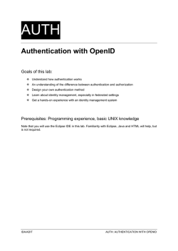 Authentication with OpenID