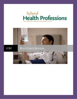 Registered Nursing Program - The Community College of Baltimore
