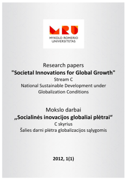 Societal Innovations for Global Growth