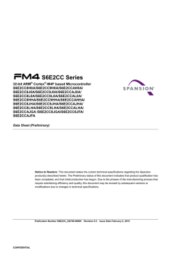 S6E2CC Series 32-bit ARM® Cortex®-M4F based