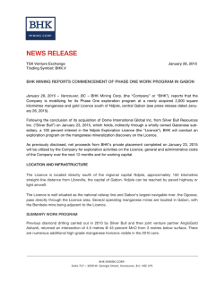 NEWS RELEASE - BHK Mining Corp.