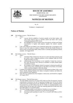 Current Notice of Motion