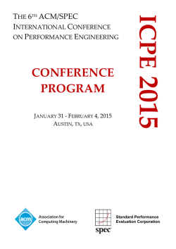 Full Program as PDF - ICPE 2015