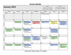 Events Calendar - Community Cultural Center of Tonasket