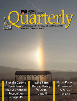 FB Quarterly - Idaho Farm Bureau