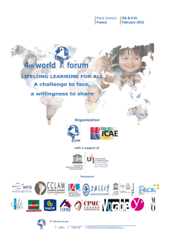 4th world forum - Lifelong Learning today