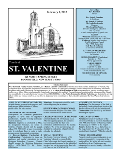 Download File - St. Valentine Church, Bloomfield, NJ
