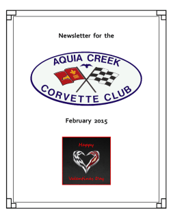 ACCC February Newsletter - Aquia Creek Corvette Club