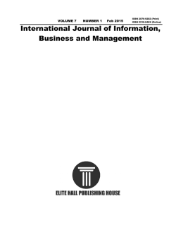 Vol.7, No.1 2015 - International Journal of Information, Business and