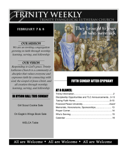 Trinity Weekly - Trinity Lutheran Church