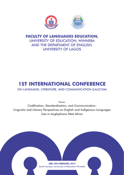 LALICOM Conference Final - University of Education, Winneba