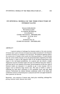 On Binomial Models of the Term Structure of Interest