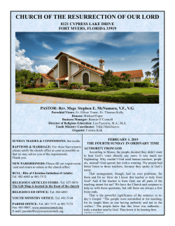 bulletin! - Church of the Resurrection of our Lord