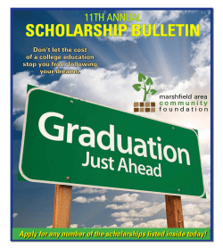 2015 Scholarship Bulletin - Marshfield Area Community Foundation
