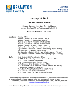 City Council Agenda for January 28, 2015