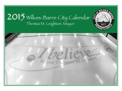 2015 Wilkes-Barre City Calendar - The City of Wilkes