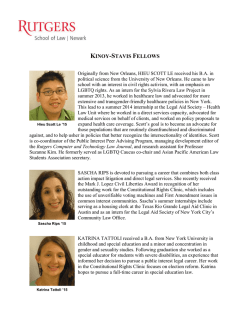 Current Kinoy-Stavis Fellows - Rutgers School of Law