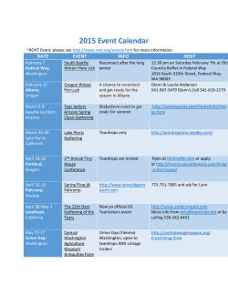 Download the 2015 Events listing