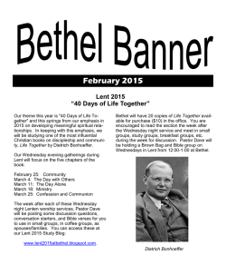 February 2015 - Bethel Lutheran Church, Winchester, Virginia