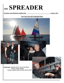 THE SPREADER - Hollyburn Sailing Club