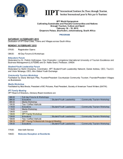 Full Programme - IIPT World Symposium