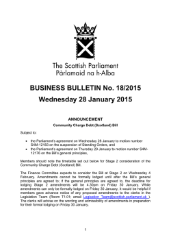 Business Bulletin (1.5MB pdf) - Scottish Parliament