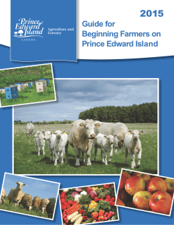 Guide for Beginning Farmers on Prince Edward Island