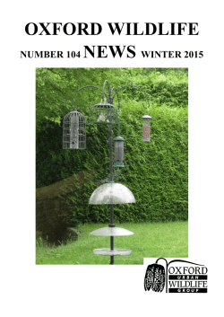 Newsletter Winter 2015 - Oxford Urban Wildlife Group