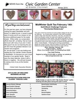 MidWinter Quilt Tea February 14th All good things come back around