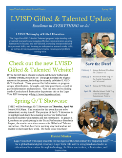 to view our Spring 2015 G/T Parent Newsletter!