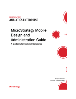 MicroStrategy Mobile Design and Administration Guide