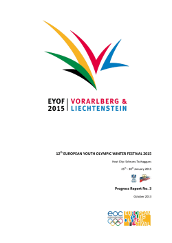 12 EUROPEAN YOUTH OLYMPIC WINTER FESTIVAL