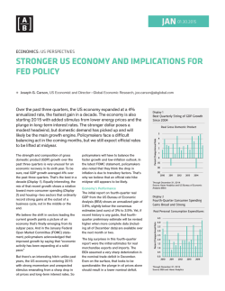 STRONGER US ECONOMY AND IMPLICATIONS FOR FED POLICY