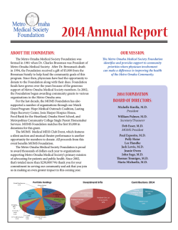 View Annual Report - Metro Omaha Medical Society