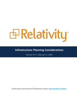 Infrastructure Planning Considerations