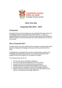 Have Your Say Corporate Plan 2015 – 2019