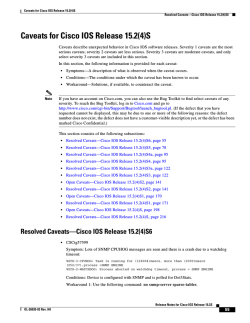 Resolved Caveats—Cisco IOS Release 15.2(4)S