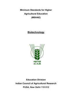 Biotechnology - Indian Council of Agricultural Research
