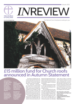 January 15 InReview - The Church of England