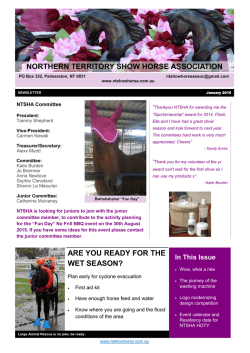 NTSHA January 2015 newsletter