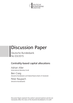 Centrality-based capital allocations