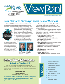 View Point - Q1 2015 - Council Bluffs Area Chamber of Commerce