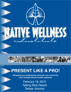 PRESENT LIKE A PRO! - Native Wellness Institute