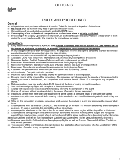 OFFICIALS RULES AND PROCEDURES