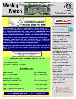 Weekly Watch January 30th - Keswick Christian School