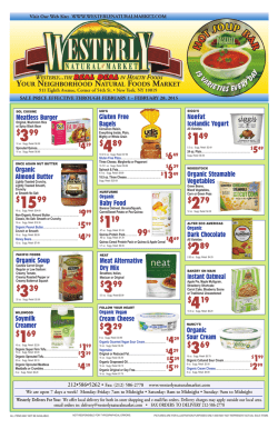 February Flyer - Westerly Natural Market