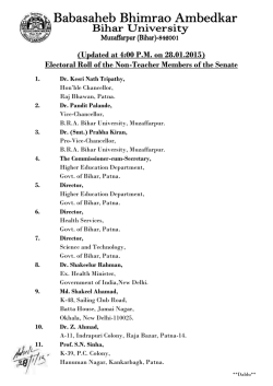 Electoral Roll of the Non-Teacher Members of the Senate