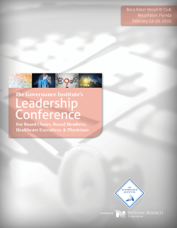 Leadership Conference - The Governance Institute