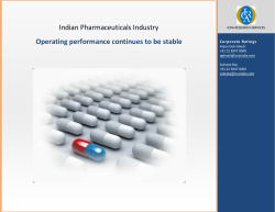 Indian Pharmaceuticals Industry Operating performance